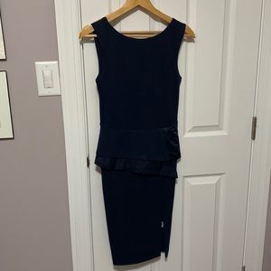 Navy peplum